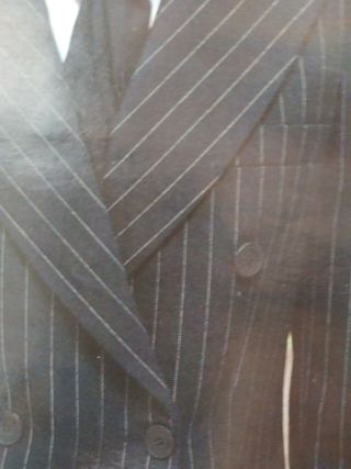 Traje rayas negro Zara man, talla XL 
