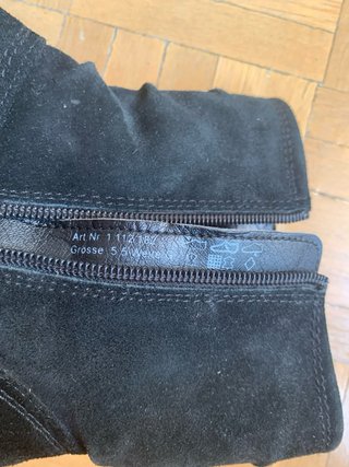 Botines  con cuña ante de piel auténtica forrados
