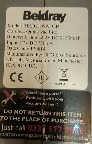 Depósito y filtro aspirador Beldray