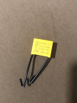 Capacitor de filme de polipropileno - 3.3 UF - 15m