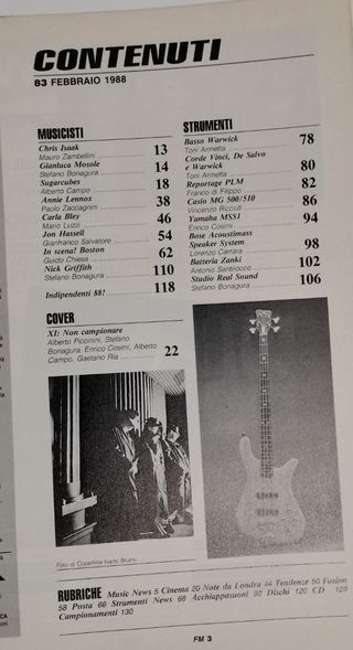 Rivista FARE MUSICA 83 1988 ANNIE LENNOX