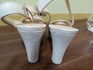 Sandalias tacón/plataforma piel