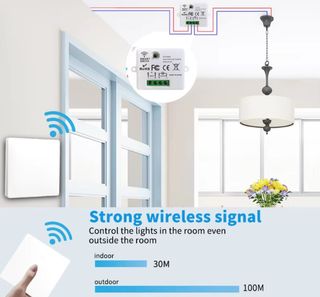 Interruptor de Luz Sem Fio RF Interruptor