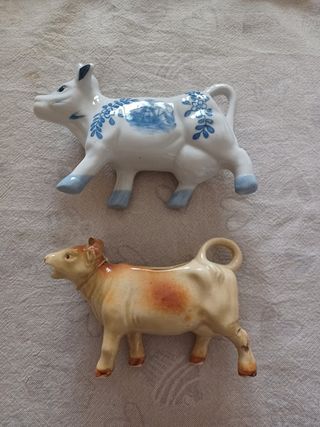 Coppia lattiere mucca vintage