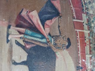 Dipinto vintage su tavoletta legno