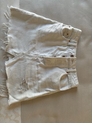Falda vaquera blanca