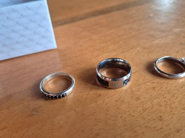 anelli fedine acciaio argento tutti a 12