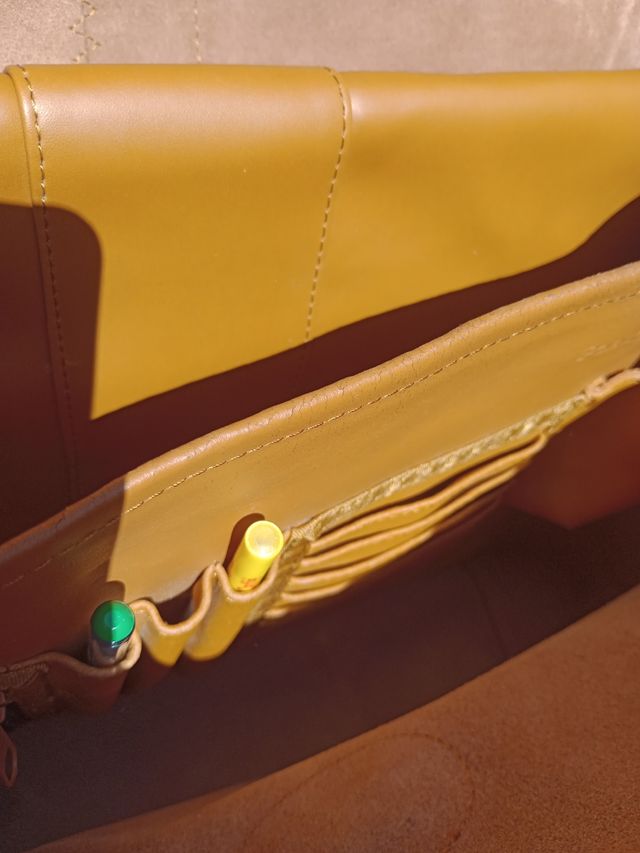 Borsa a cartella in pelle naturale