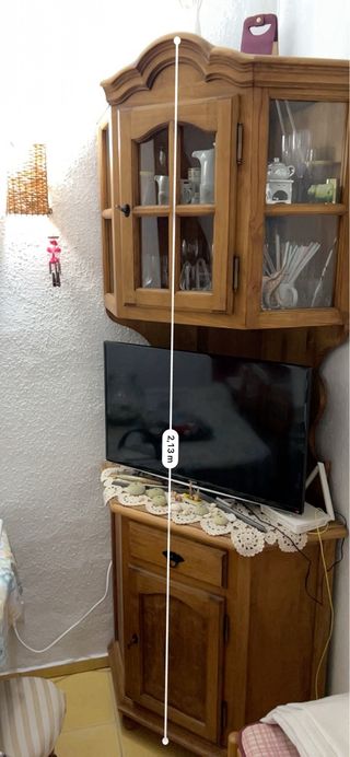 Armario esquinero para television y guardar menaje