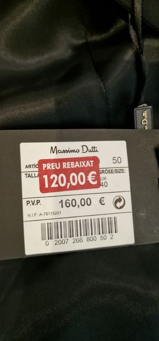 Chaqueta de traje Massimo Dutti t.50