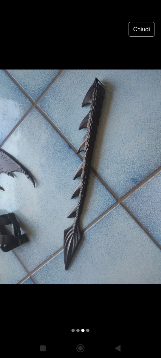 Costume drago nero 6-8anni