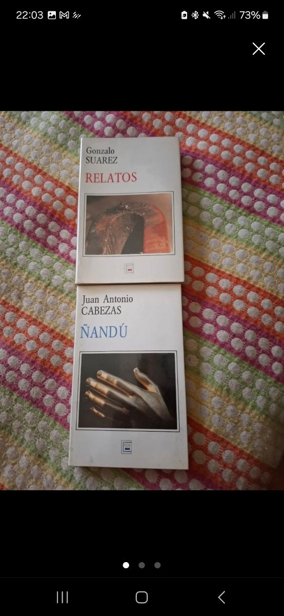 Libros de relatos y novelas