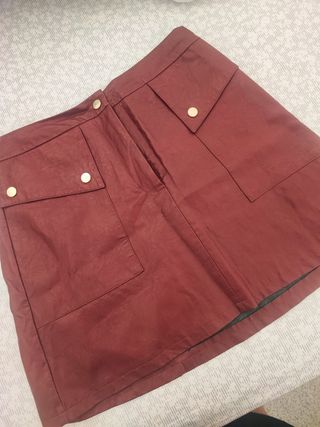 Falda polipiel Zara