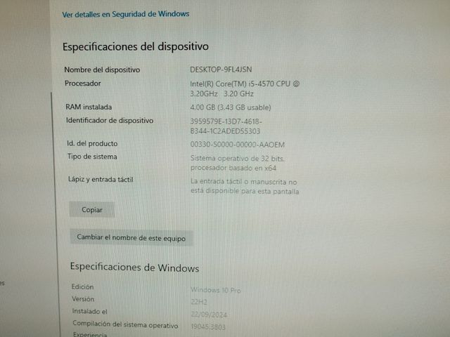 Ordenador i-5 Hp ProDesk 600