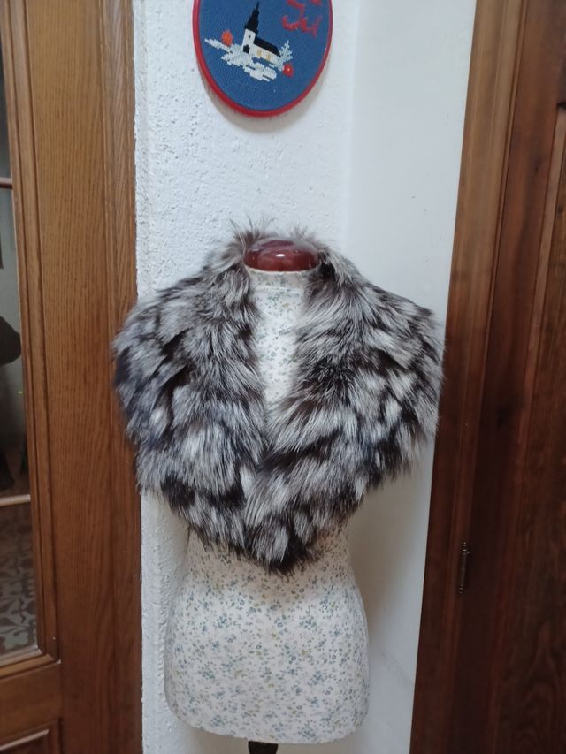 CUELLO DE ZORRO ARGENTÉ 100%