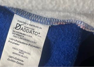 Felpa bambino con cappuccio blu e bianca