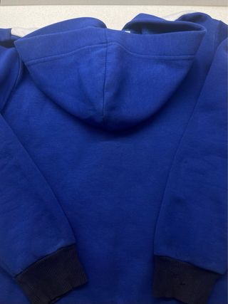 Felpa bambino con cappuccio blu e bianca