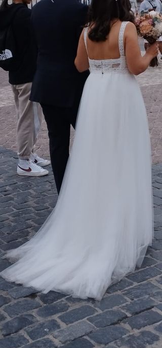 Vestido boda novia aire barcelona talla 36-38