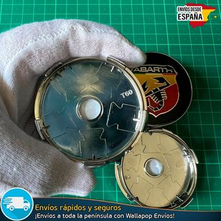 4 Tapacubos Abarth 60mm Cubrebujes Tapas Llantas