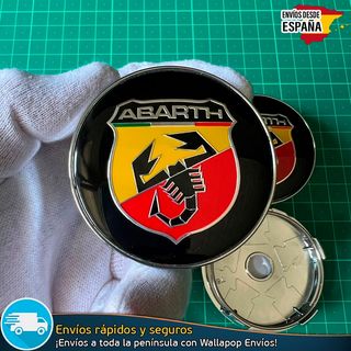 4 Tapacubos Abarth 60mm Cubrebujes Tapas Llantas