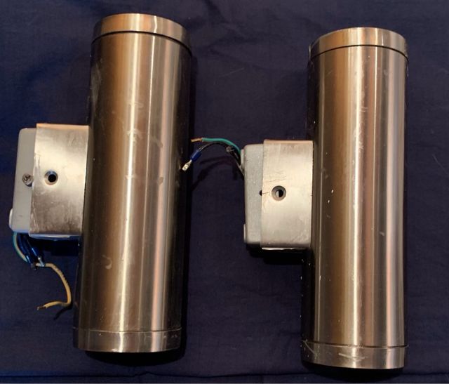 2 Faretto bidirezionale acciaio esterno interno