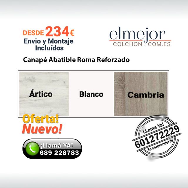 Canapé Abatible Reforzado Nuevo Oferta 4 colores