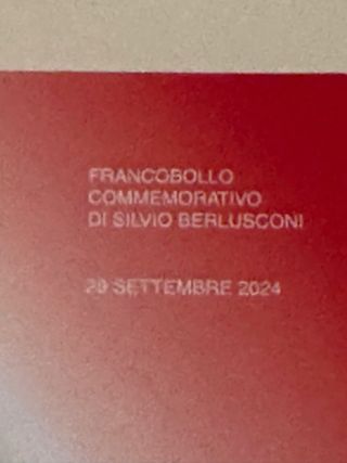 Tessera Filatelica Silvio Berlusconi ed. limitata