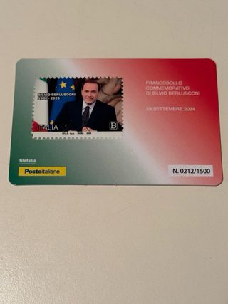 Tessera Filatelica Silvio Berlusconi ed. limitata