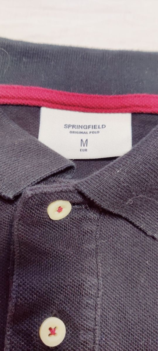 Polo Springfield negro talla M