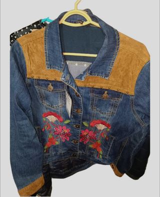 Chaqueta Desigual Bordado vaquera Nueva T 44