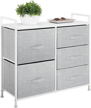 Cómoda de tela-organizador 5 cajones 29x83x77cm