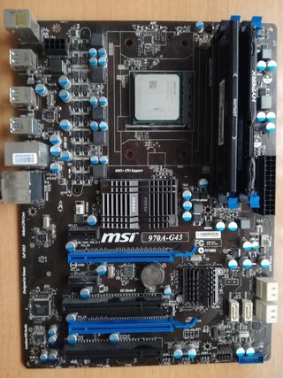 Placa base + procesador+ 16 gb de RAM