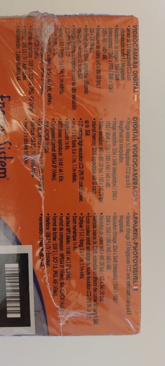 Camara de Vídeo NUEVA. Ennvision 5800 EnergySistem