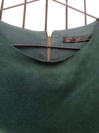 Vestido antelina. ZARA Talla S