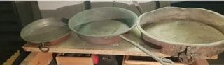 Lotto 3 Paioli Rame pentole vintage antiche