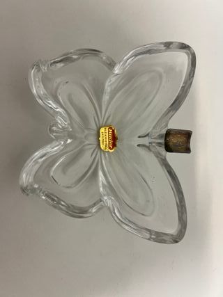 Cenicero de cristal en forma de mariposa