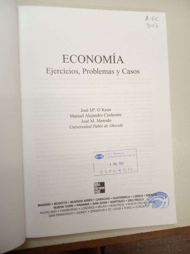 Economía. Ejercicios, problemas y casos.