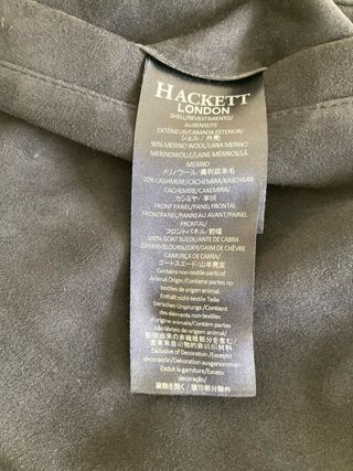 Hackett chaleco Suede Front Merino/Cashmere Nuevo