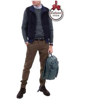 Hackett chaleco Suede Front Merino/Cashmere Nuevo