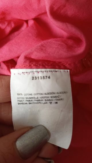 Top fucsia senza bretelle