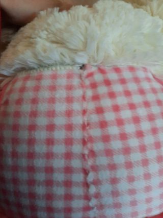 Urso Peluche Branco felpudo Com vestido Com laço