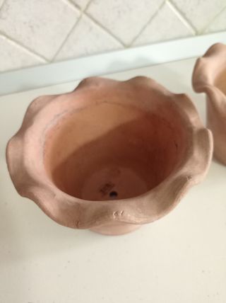 Coppia vasi in terracotta fatti a mano 