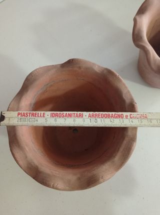 Coppia vasi in terracotta fatti a mano 
