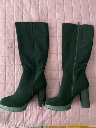 Botas negras altas con tacon 