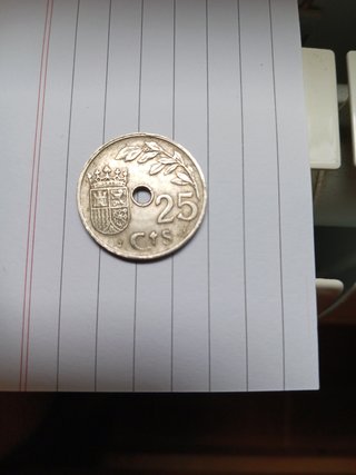 Moneda 25 céntimos de 1937