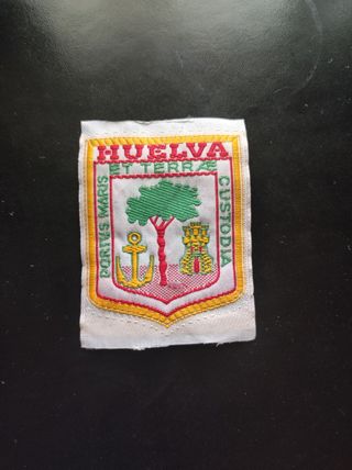Escudo bordado de Huelva