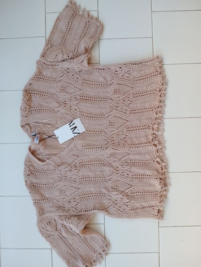 Maglia croquet beige