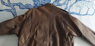 Vintage Retro Bomber Jacket Oversize Marrón
