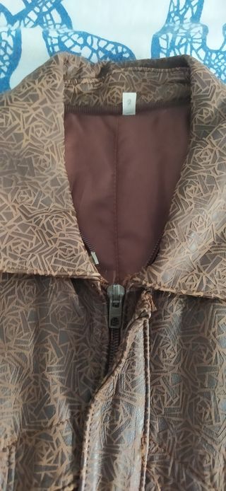Vintage Retro Bomber Jacket Oversize Marrón