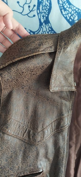 Vintage Retro Bomber Jacket Oversize Marrón